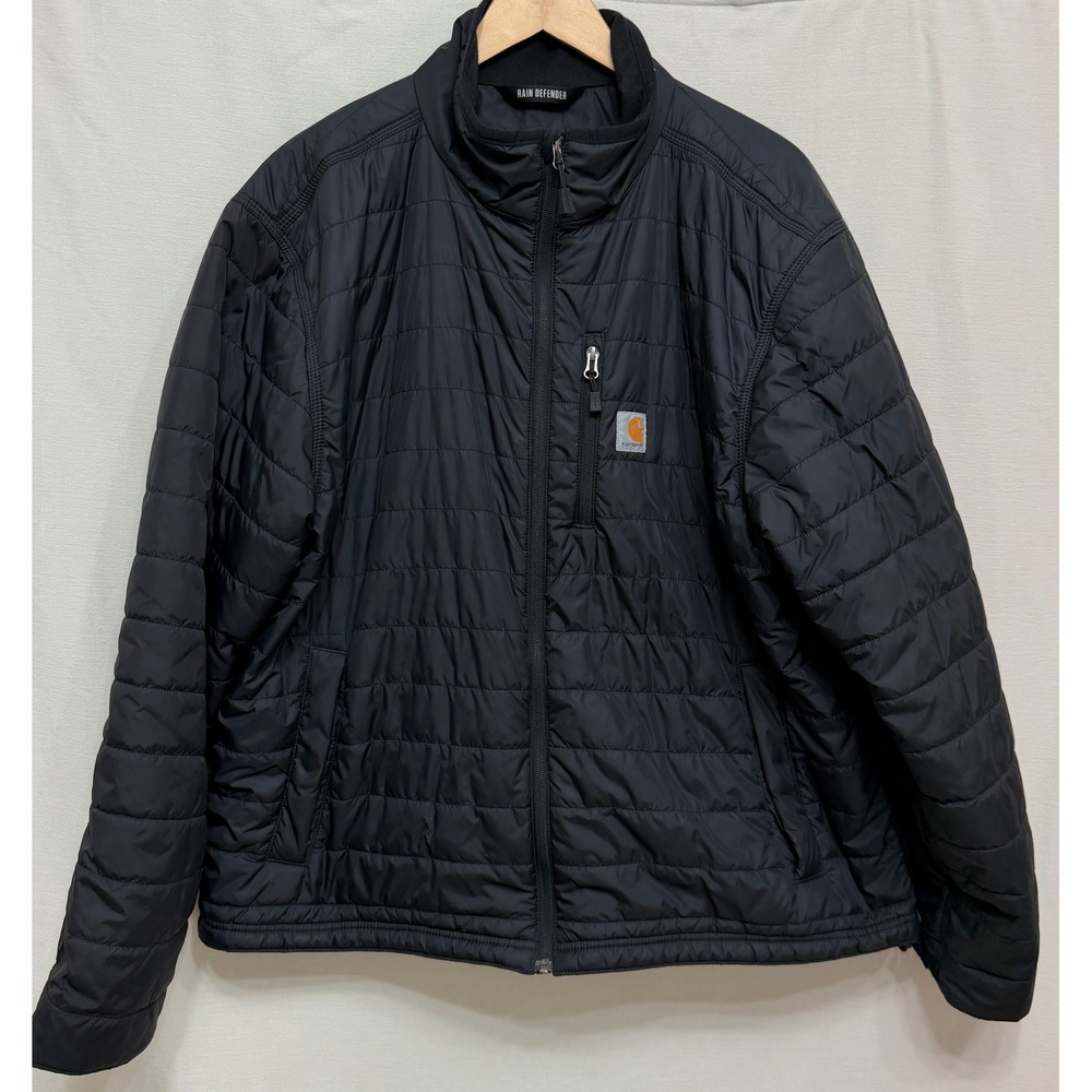 Carhartt Rain Defender Relaxed Fit Quilted Jacket Black OJ2208-M XL